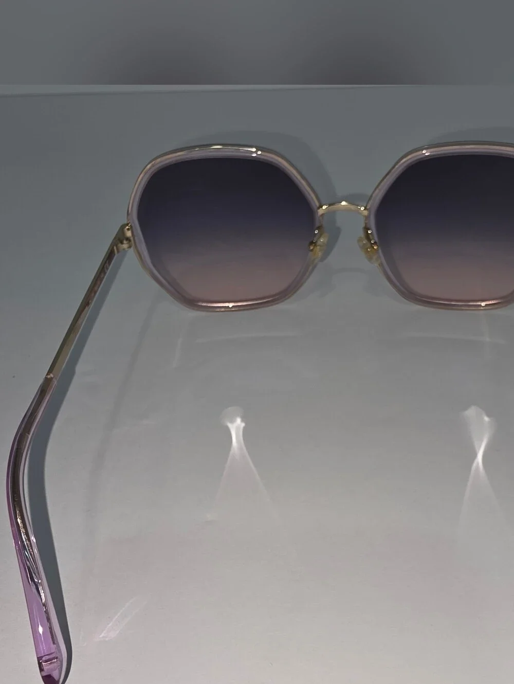 Kate Spade Sunglasses Nicola Purple frame Hello Sunshine Oversize Round